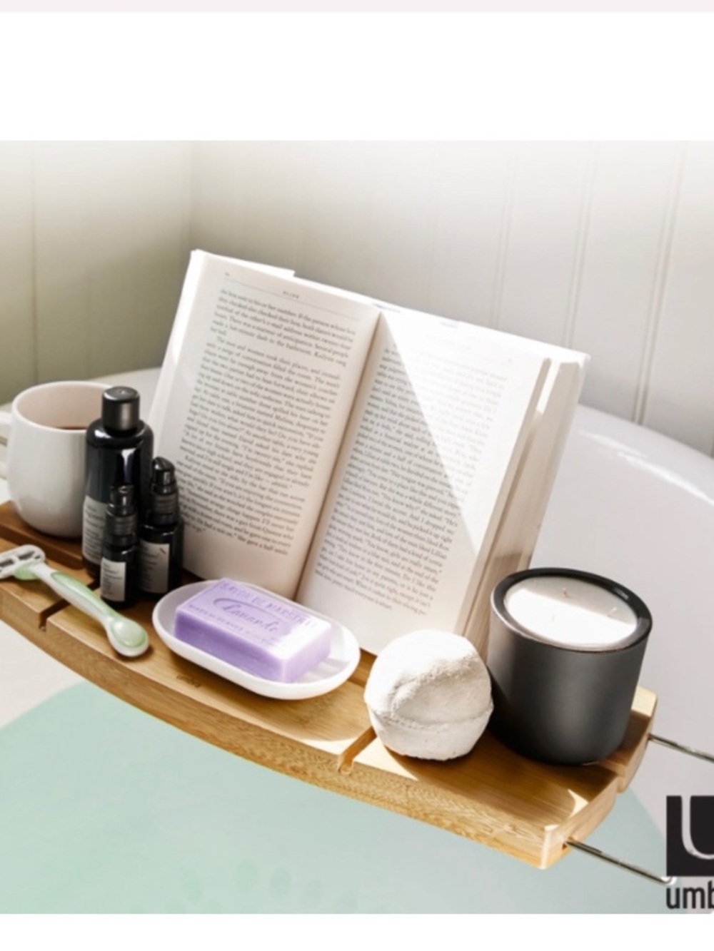 Umbra Aquala Bamboo Bathtub Caddy​​​​